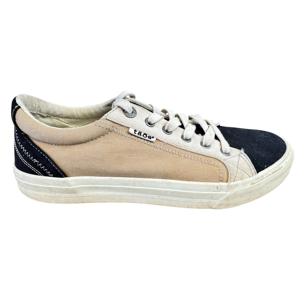 Taos Footwear Beige and Black Low-Top Sneakers